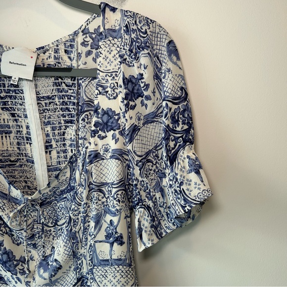 Reformation Delevan Top En Pointe Print Size 8 - Picture 6 of 11